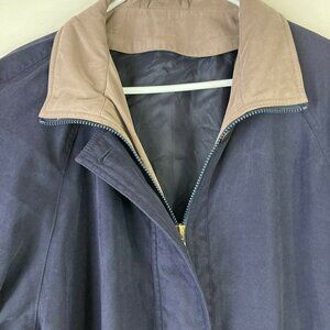 Dumas Imports Anorak Dark Navy Blue Brown Jacket -NO  Liner